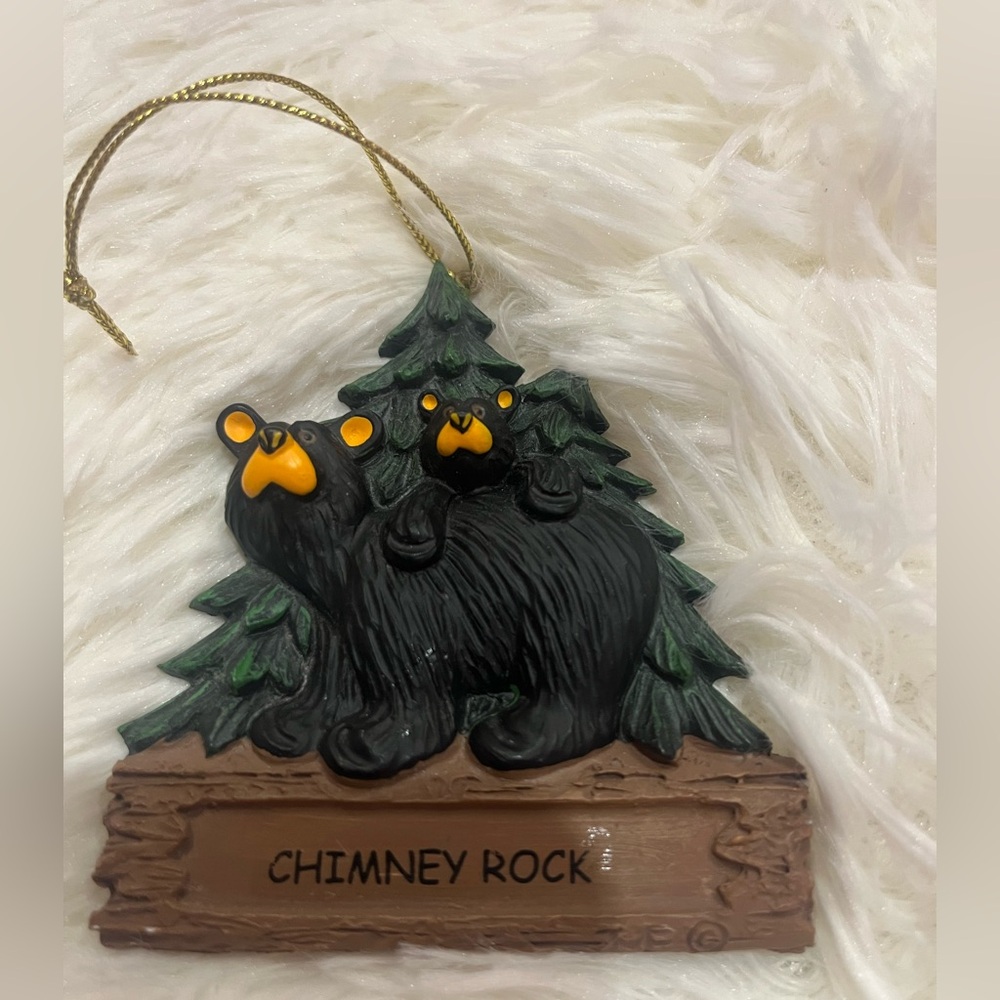 Chimney Rock North Carolina State Park Bears Ornament Souvenir